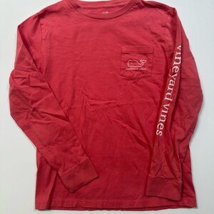 Vineyard Vines Men's Coral Long Sleeve Tee
